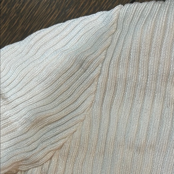 Cream Ribbed Open Cardigan - Picture 3 of 4